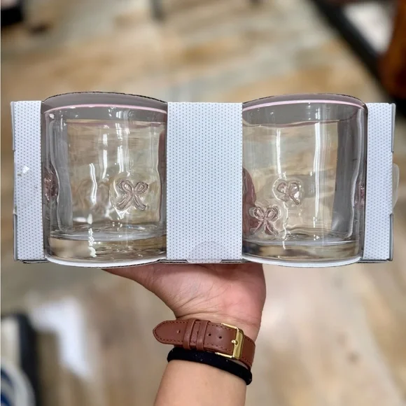 Clear Glasses with Pink Bows Cupcakes and Cashmere - Picture 4 of 6